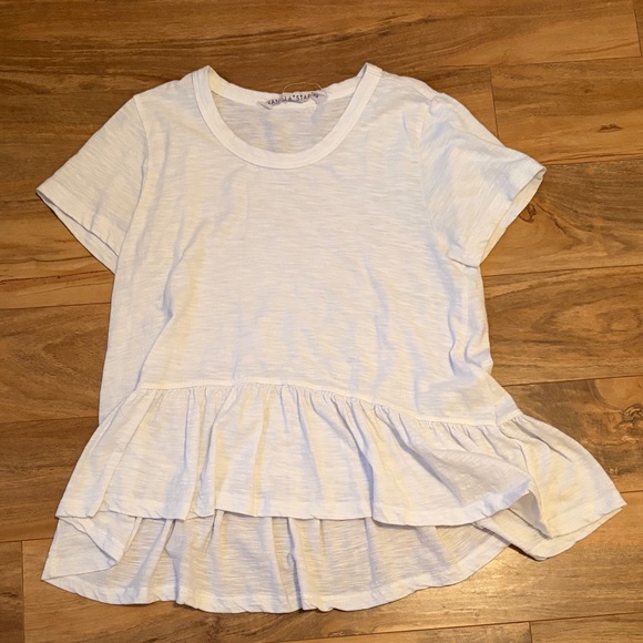 White Ruffled Top - Picture 1 of 1